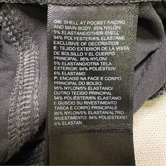 Girls Small 7/8 Dark Grey Capri  Length Ruched Nylon Pants Spring - Picture 6 of 6